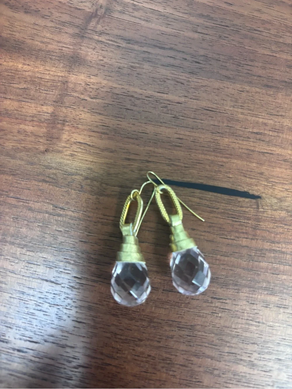 Gold-Tone Clear Crystal Drop Earrings - Women Jewelry